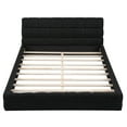 thumbnail image 5 of Harper & Bright Designs Queen Size Upholstered Platform Bed Frame, Berber Fleece Upholstered Grounded Bed with Tufted Headboard, Black, 5 of 11