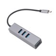 thumbnail image 1 of HUB USB C, Transmisión De Alta Velocidad aleación De Aluminio Gris Hub De Datos USB C De 4 Puertos 5 Gbps Plug And Play Para Computadora, 1 of 7