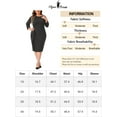 thumbnail image 6 of DARING DIVA Plus Size Vintage Church Ruffle Dress Office Work Dress 1X Black, 6 of 6