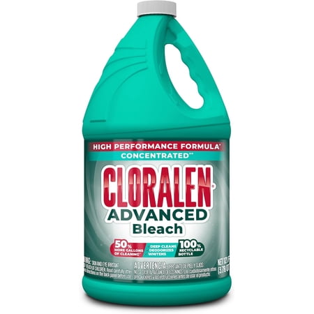Advanced Concentrated Household ing Liquid Bleach - 121 fl oz 3-in-1 Multipurpose er for Laundry, Bathroom & Kitchen 50% More Loads Fresh Scent