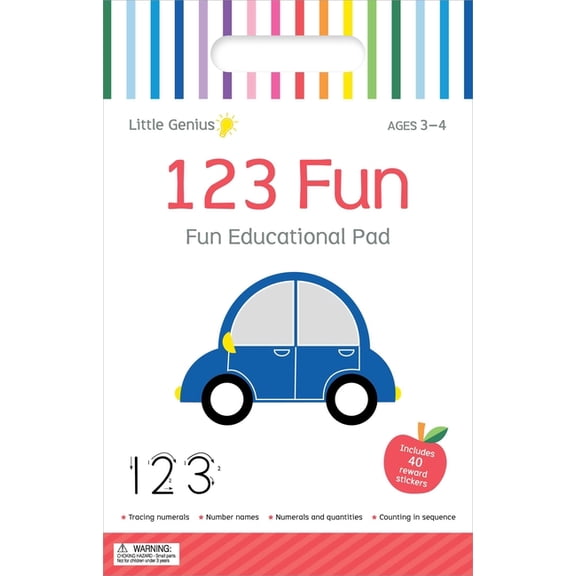 Little Genius 123 Fun: Fun Educational Activity Pad with Carry Handle, (Paperback)