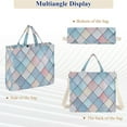 thumbnail image 6 of FORMRS Womens Corduroy Tote Bag Crossbody Shoulder Handbag with Pocket, Beige Art Pattern, 6 of 7