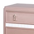 thumbnail image 2 of Contemporary Solid Wood Night Stand With Mirror Trim, Pink, 2 of 2