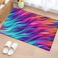 Abstract Gradient Art Washable Entry Rug 2x3 Blue Purple Pink Ombre ...