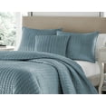 Stone Cottage Solid Blue Quilt Set, King