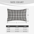 thumbnail image 6 of Balery Houndstooth Black And White Bedding Queen Pillow Cases - Envelope Closure - Soft Brushed Microfiber Fabric - Shrinkage and Fade Resistant Pillow Cases-14"x20", 6 of 9