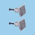 thumbnail image 2 of Square Grid Iron Kitchen Cabinet Knob Door Pull Handle Pewter Finish Pack of 2|Renovators Supply, 2 of 4