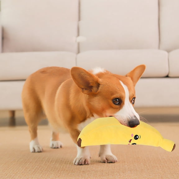 Dog Calming Banana toy, interactive Squeaky Dog Chew toys Funny Plush Puppy toys to Keep Them Busy, Stuffed Puppy Teething toys, Banana Dog toy for Small Medium Large Dogs