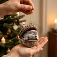 thumbnail image 6 of Christmas Resin Hanging Ornaments ，Cute Forest Animal Ornaments 2D Funny Woodland Wildlife Tree Ornaments for Xmas Tree Decorations Fall Holiday Indoor Party Decor, 6 of 9
