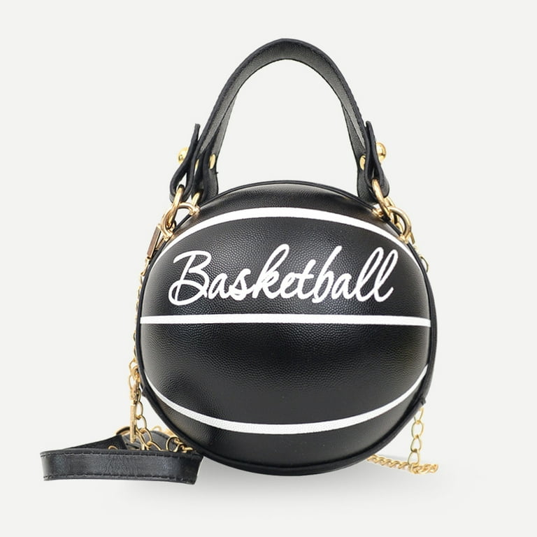 YUANHUILI Round Shoulder Bag Women Totes Chain Messenger Handbag Basketball Blue