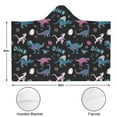 thumbnail image 3 of Wearable Blanket,Black Cartoon Dinosaurs Eggs Pattern Hooded Wearable Flannel Blanket for Adults & Teens,Winter Poncho Shawl Wrap Cape Cozy Anti-Pill,60"x80", 3 of 5