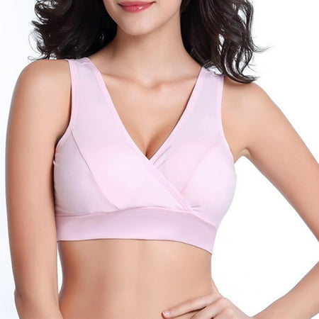 Pavied Wireless Bras Seamless Bras Cotton Bras Women s Vest No Steel Ring Nursing Cotton Underwear Comfortable Sleeping Bra Full Coverage Bras Womens Bras Pink L