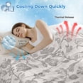 thumbnail image 3 of Farmhouse Flower Cooling Blanket, Lightweight Breathable Summer Throw Blanket with Double Sided Cold Effect,Botanical Vintage Grey Leaf Plant Picnic Beach Blankets Bed Sheet for Hot Sleepers 30"x40", 3 of 8