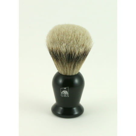 GBS 100% Silvertip Black Handle Badger Shaving Brush Comes with Chrome