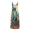 thumbnail image 4 of American Flag Maxi Dress for Women Patriotic Sleeveless 4th of July Long Dress Star Print Independence Day Outfit, 4 of 4