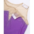 thumbnail image 5 of iiniim Girls Shiny Rhinestone Sleeveless Splice Ice Skating Skirt Gymnastic Leotard Dress, 5 of 7