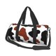 thumbnail image 1 of Balery Brown Black Cow Bolsa de Gimnasio para Mujeres y Hombres, Bolsa de Viaje Impermeable, Bolsa de Fin de Semana con Compartimento para Zapatos y Bolsillo Húmedo, 1 of 6