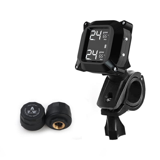 Amdohai Motorcycle Tire Pressure Monitor Locomotive Tire Pressure Monitor External Wireless High Accuracy Electric Bikes Tire Pressure Monitoring