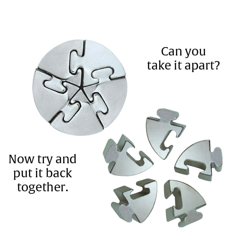 BePuzzled, Spiral Hanayama Metal Brainteaser Puzzle Level 5 Ages