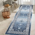 thumbnail image 3 of ZACOO 2x6 Vintage Non Slip Kitchen Rug Washable Runner Rug Soft Stain Resistant Carpet for Bedroom Bathroom Laundry Hallway, Blue, 3 of 8