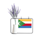 thumbnail image 1 of Tarjeta de jarrón de lavanda artificial Unbranded bandera nacional de las Comoras África, 1 of 3