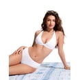 thumbnail image 4 of CRZ YOGA T-Back Triangle Bikini Tops for Women Padded Sexy V Neck Bathing Swimsuits Bra, 4 of 5