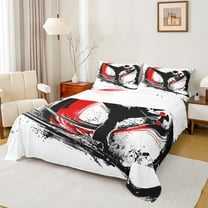 Homewish Boys Girls Taekwondo 4-Piece Full Size Sheets,Abstract Splash Bed Sheets,Sport Theme Lightweight Sheet Sets,Ultra Soft Home Decor