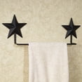 thumbnail image 2 of Black Double Barn Star 19 x 28 Inch Metal Bath Towel Bar Holder, 2 of 2