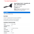 thumbnail image 2 of Hazard Flasher Switch - Compatible with 2003 - 2006 Chevy Tahoe 2004 2005, 2 of 2