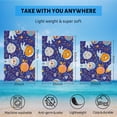 thumbnail image 5 of GZHJMY Beach Towel for Women Girls, Cute Cartoon Alien Astronaut Bath Towel, Oversized Lightweight Sport Towel, 31x51 Inch, 5 of 7