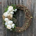 thumbnail image 5 of Silk Peony Bouquet Vintage Artificial Peonies Flower for Home Wedding Party Decor (pcs, White), 5 of 5