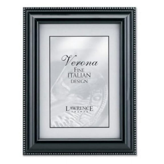 Black Wood 4x6 Picture Frame - Silver Bead Design