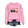 thumbnail image 3 of Frostluinai Christmas Sweatshirt for Women Crewneck Christmas Tree Long Sleeve Shirt Xmas Holiday Party Pullover Sweater Tops, 3 of 5