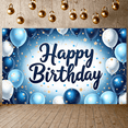 thumbnail image 6 of Blue White Theme Banner Gold Stars Birthday Display Balloon Decor Glittery Design Party Backdrop for Birthday Party Kids Celebration Indoor Party, 6 of 9