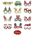 thumbnail image 1 of Gafas de Navidad JanHm Gafas de Fiesta con Purpurina 12 unids/set, 1 of 1