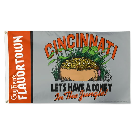 WinCraft Cincinnati Bengals NFL x Guy Fieri-s Flavortown 3' x 5' One-Sided Deluxe Flag