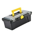 thumbnail image 2 of Caja de herramientas multifunción con asa, organizador de doble capa, caja de almacenamiento portátil duradera y duradera para electricista, herramien mayimx Caja de herramientas portátil, 2 of 9