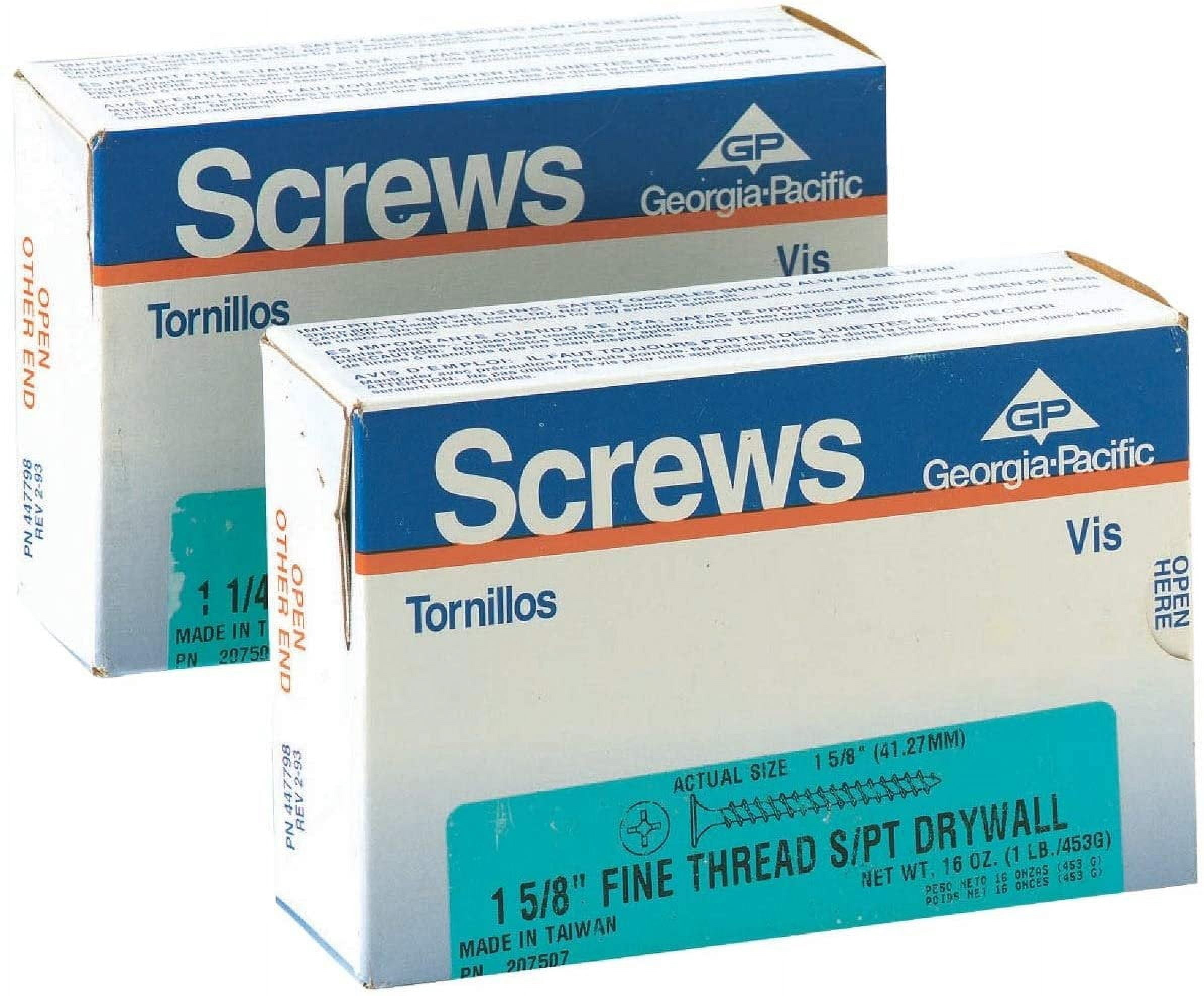 PrimeSource Drywall Screw Fine Thread - Phosphate Finish - 8x2-1/2 In, 6 Oz