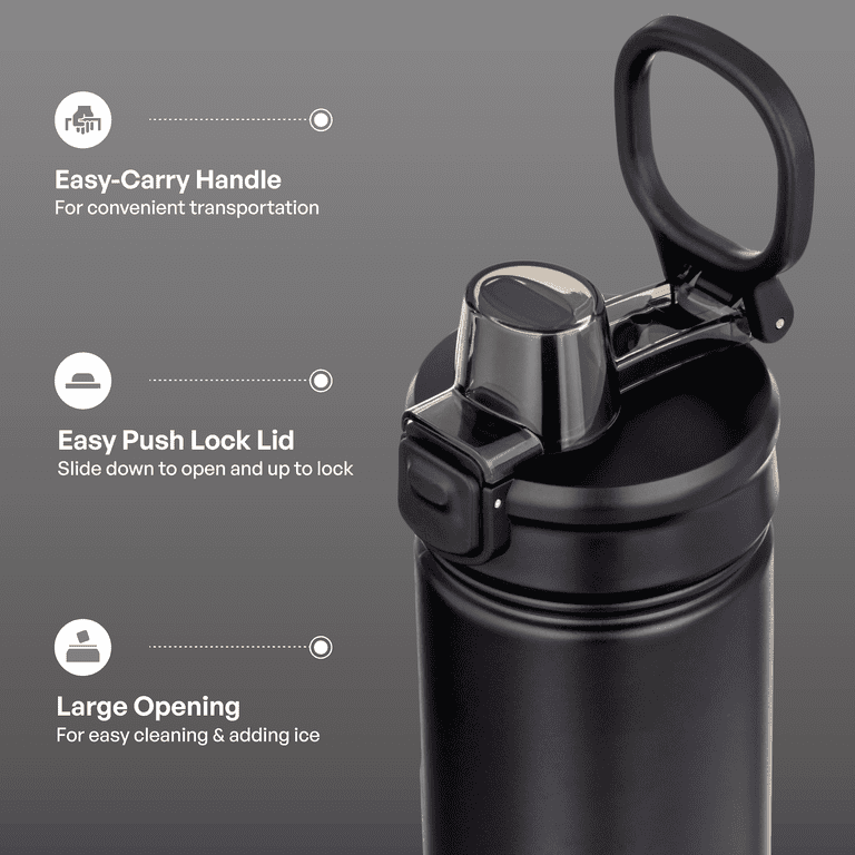 TAL Stainless Steel Ranger Push Water Bottle, Black photo 2