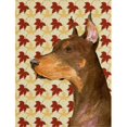 thumbnail image 1 of Drapeau Portrait Feuilles d'Automne Doberman 15 x 15 Po. Taille Jardin, 1 of 1