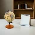 thumbnail image 4 of HINTRMENT Desktop Earth Globe With Metal And Wood Stand For Geography Learning Office Desk Home Decoration 1Pack, 4 of 6