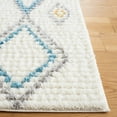 thumbnail image 3 of SAFAVIEH Marrakesh Emerson Diamond Polyester Area Rug, Ivory/Grey, 8' x 10', 3 of 8