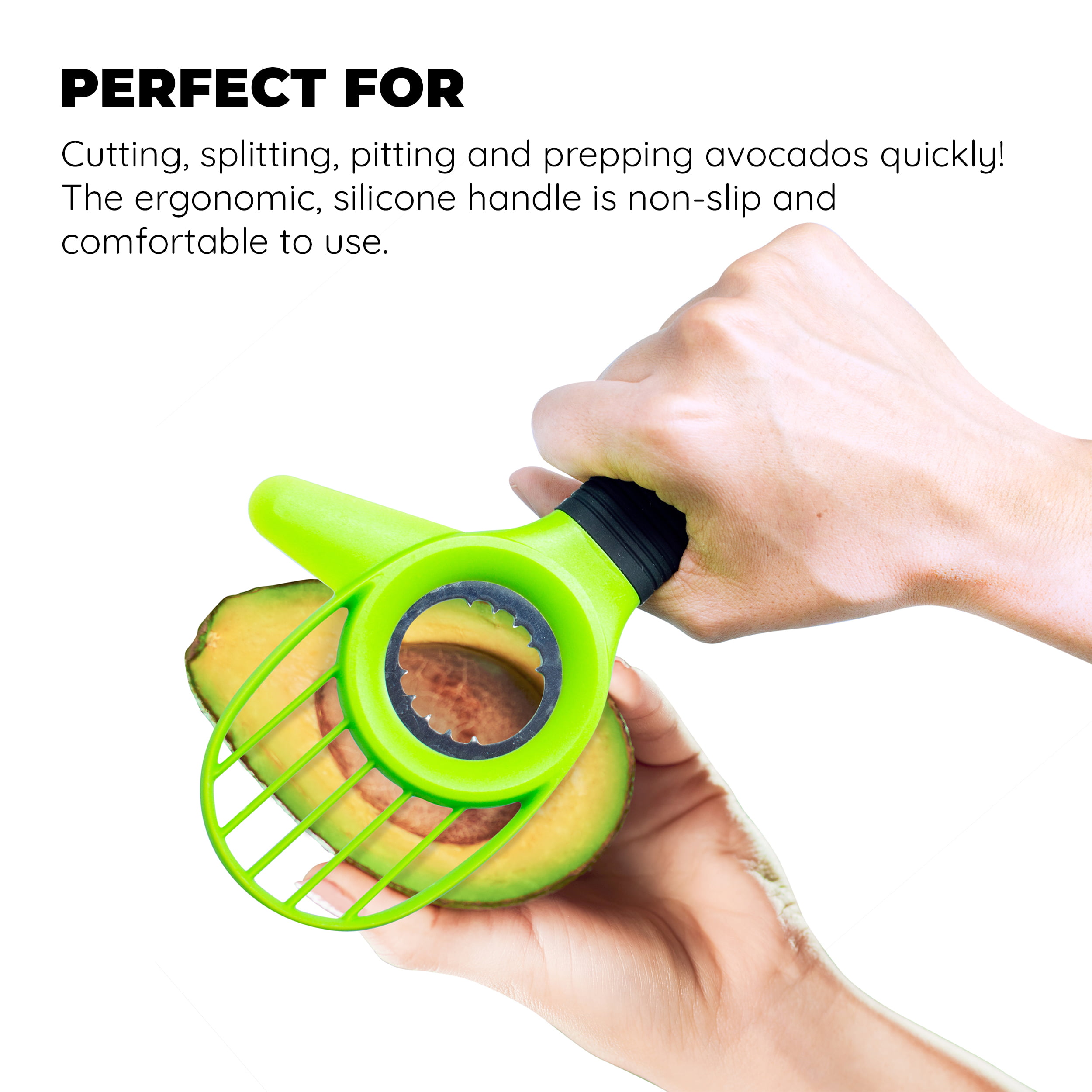 Dotala 3 in 1 Avocado Slicer Tool and Saver Keeper,Avocado Pit Remover and  Cutter as knife peeler scoop with Comfort-Grip Handle