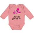 thumbnail image 3 of Inktastic My Gigi Loves Me with Two Flamingos Boys or Girls Long Sleeve Baby Bodysuit, 3 of 5