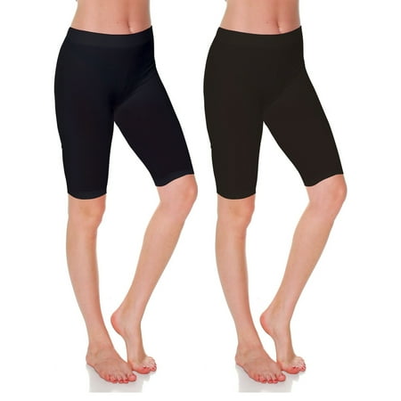 Emmalise Women's Capri 17 in Knee Length Bermuda Seamless Legging - Junior, Plus Size