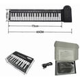 thumbnail image 3 of Electric piano digital piano 49-key portable soft silicone rolled electronic keyboard piano for beginners, 3 of 4