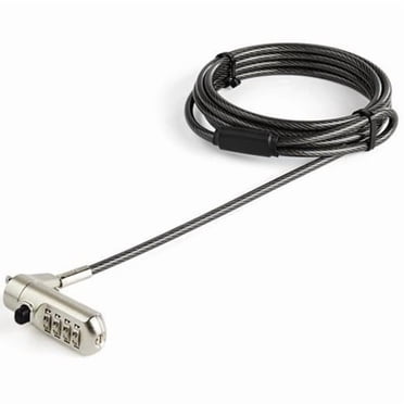 StarTech 6ft (2m) Laptop Cable Lock - Nano Slot Compatible 4 Digit Combination Security Cable Lock