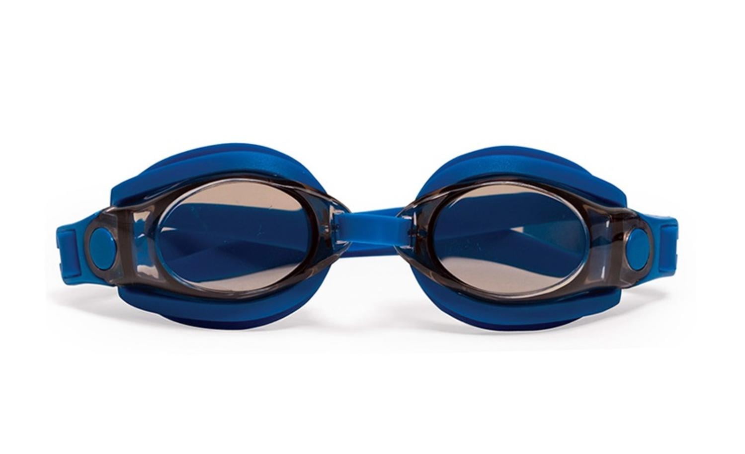 7" Silicone Sport Fitness Blue Goggles Swimming Pool Accessory for Juniors, Teens and Adults by Swim Central