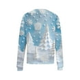 thumbnail image 6 of Bzhegqhd Women's Sweatshirts Christmas Printed T-shirts Long Sleeve Crewneck Top Hoodless Pullover Loose Fit Casual Warm Soft Fleece Fall Winter Fashion Daily Wear Holiday, 6 of 6