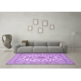thumbnail image 3 of Ahgly Company Indoor Rectangle Medallion Purple Traditional Area Rugs, 4' x 6', 3 of 4